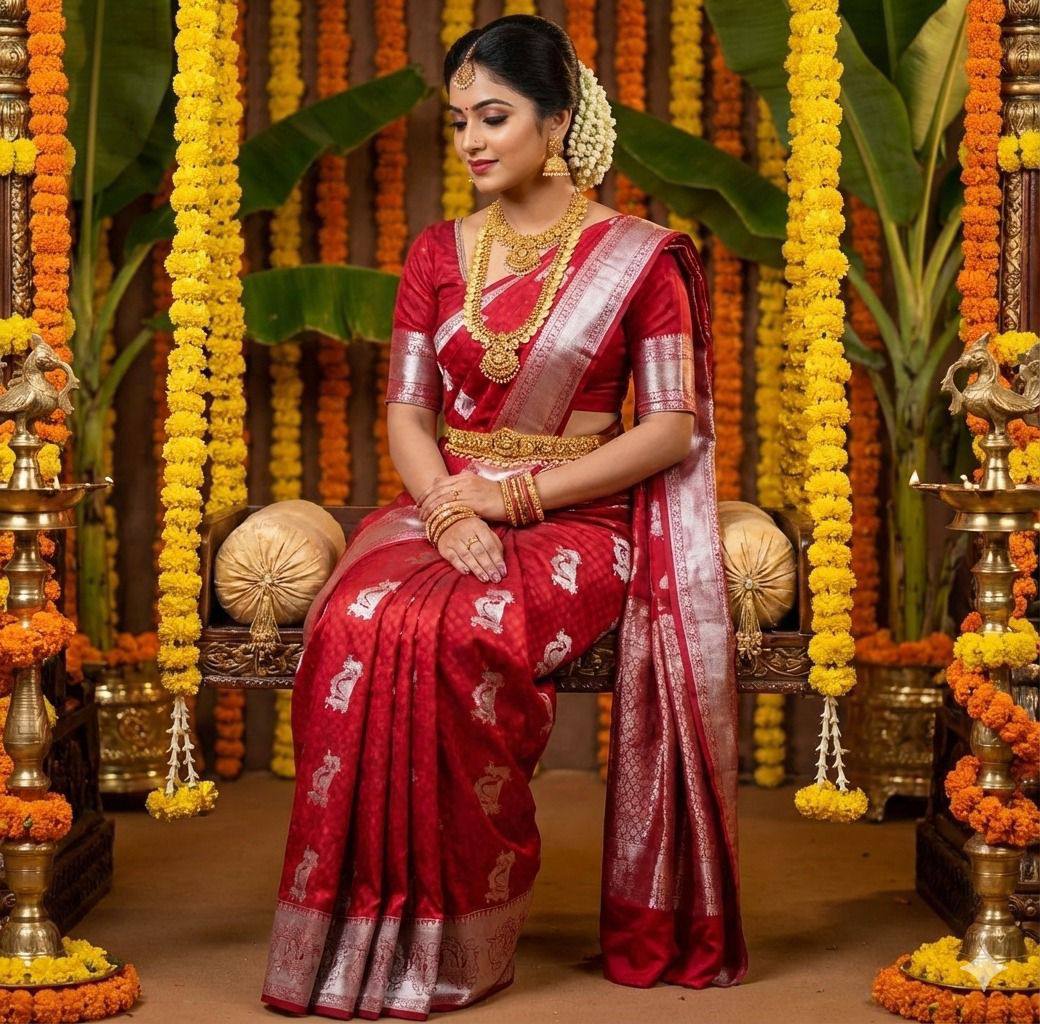 Elegant Soft Lichi Silk Saree Collection  For Women