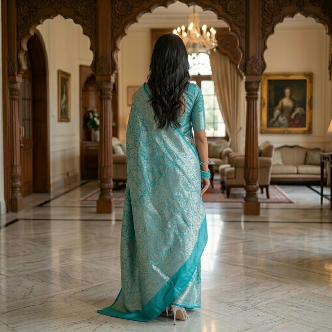 BEAUTIFUL RICH PALLU &amp; JACQUARD WORK  SAREE COLLECTION FOR WOMEN