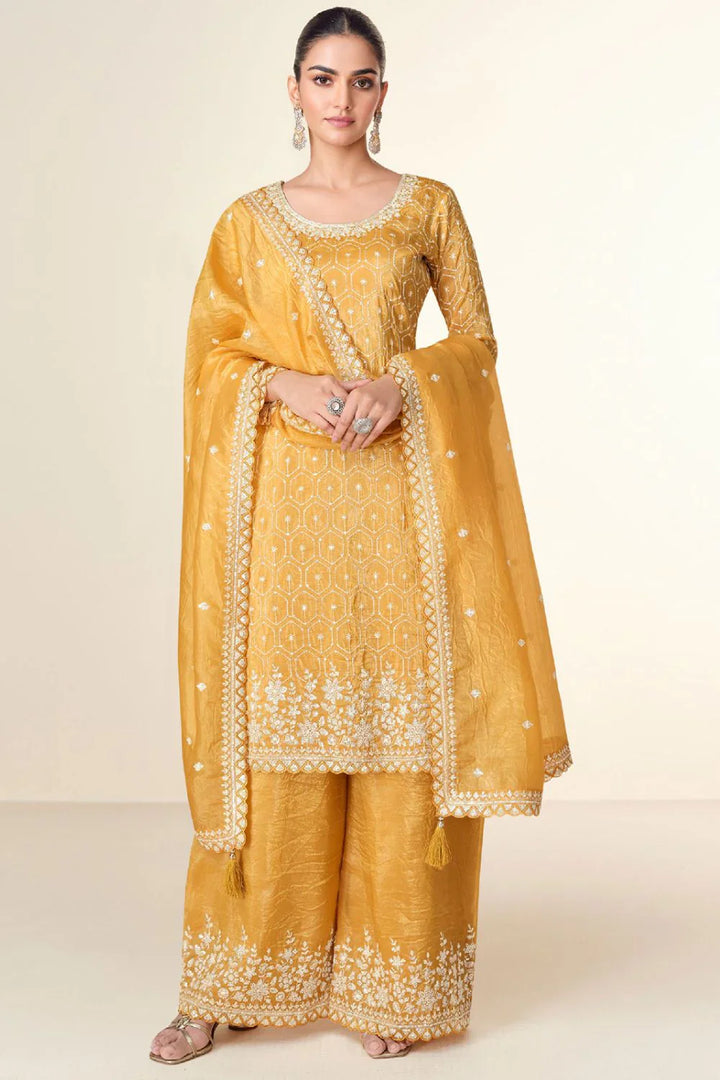 Premium Tissue Crush Sharara Style Suit