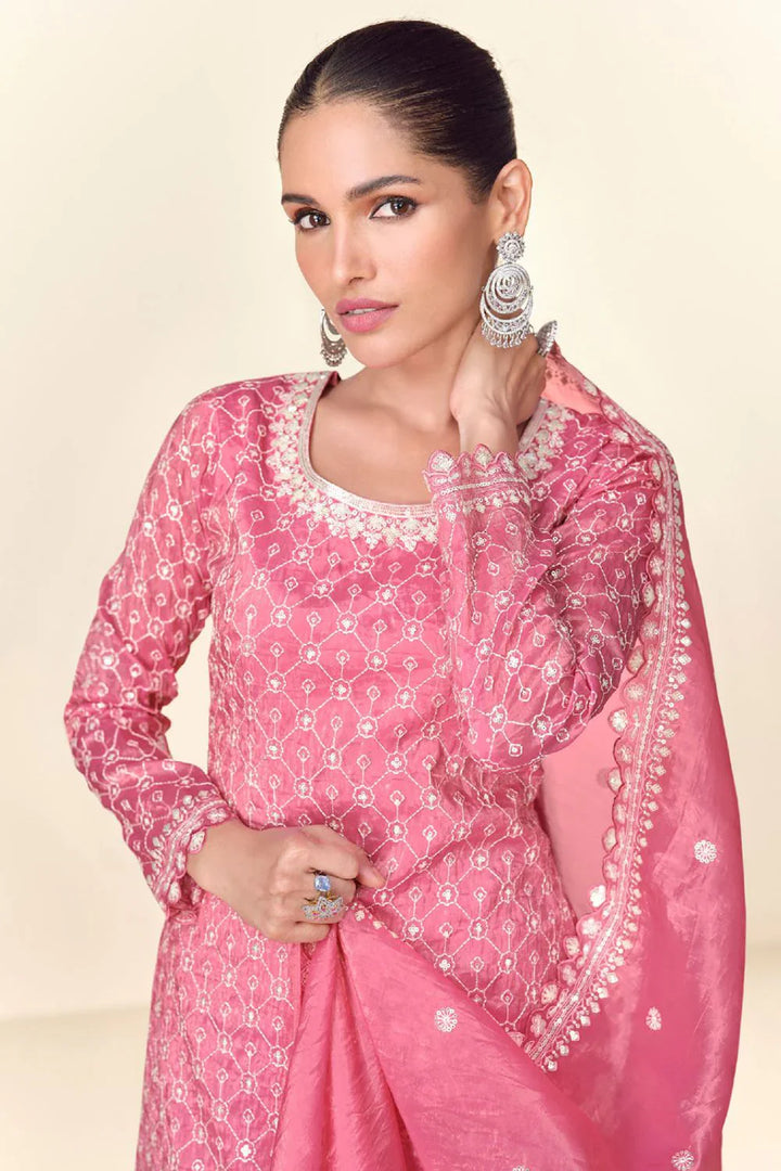 Premium Tissue Crush Sharara Style Suit