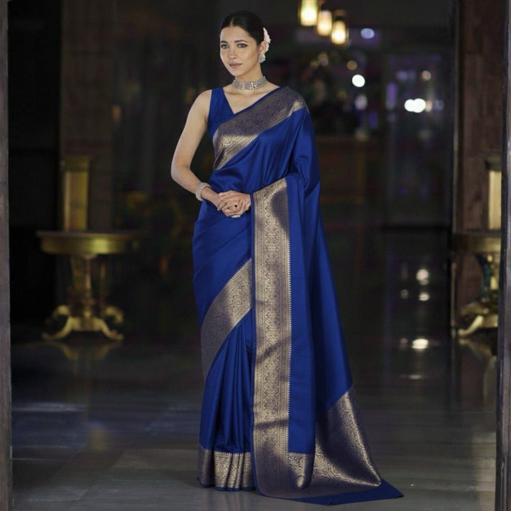 Silk Heritage Saree Unstitched  For Women