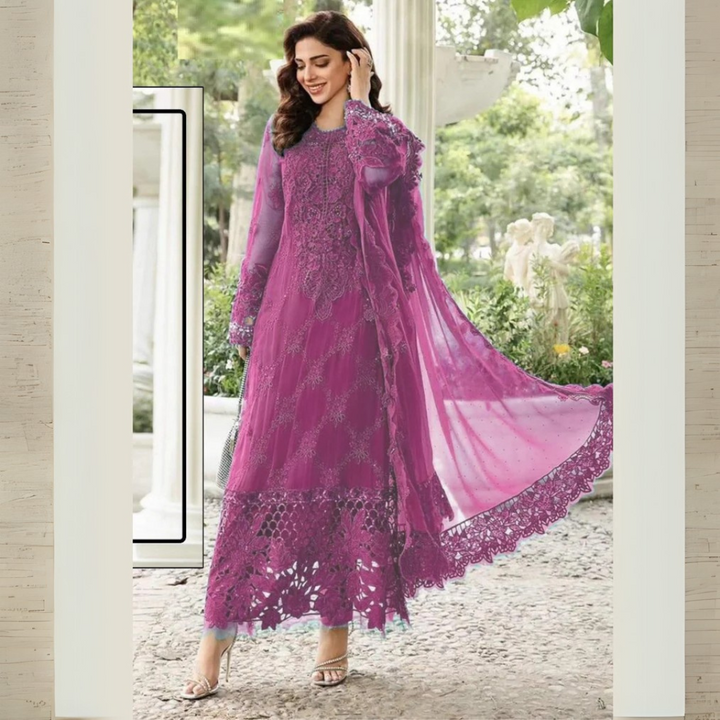 Premium Fox Georgette 3-Piece Suit