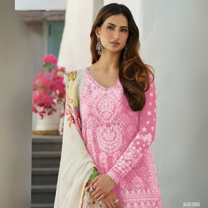 Festive Embroidered Rayon Ensemble