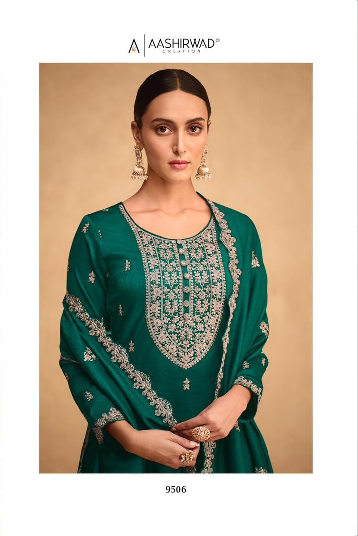 Heavy Premium Silk With Embroidery Fancy Sequence Work