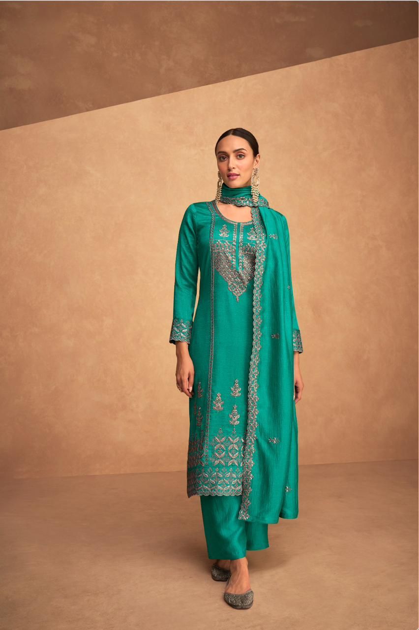 Heavy Premium Silk With Embroidery Fancy Sequence Work