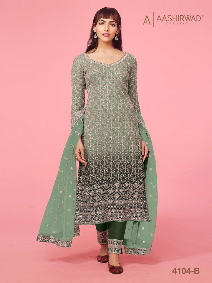 Heavy Soft breathable Georgette With Embroidery Work With Cording