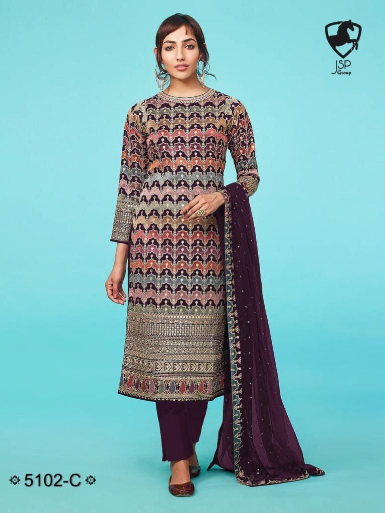 Heavy Soft breathable Georgette With Embroidery Work With Cording