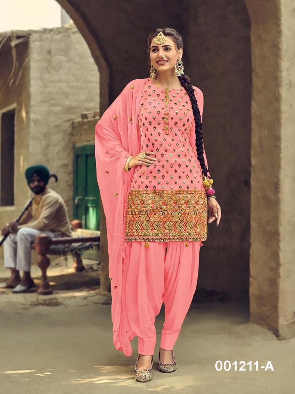 Heavy Georgette with Embroidery work