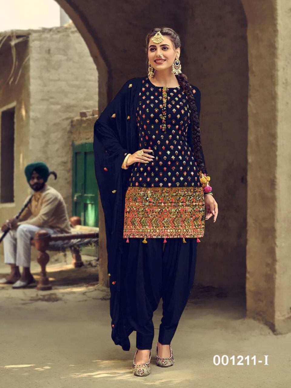 Heavy Georgette with Embroidery work