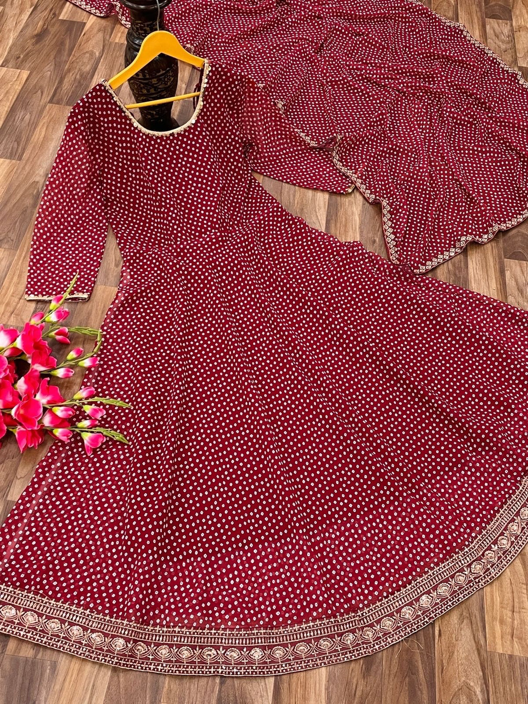 Maxi Long Gown with Dupatta