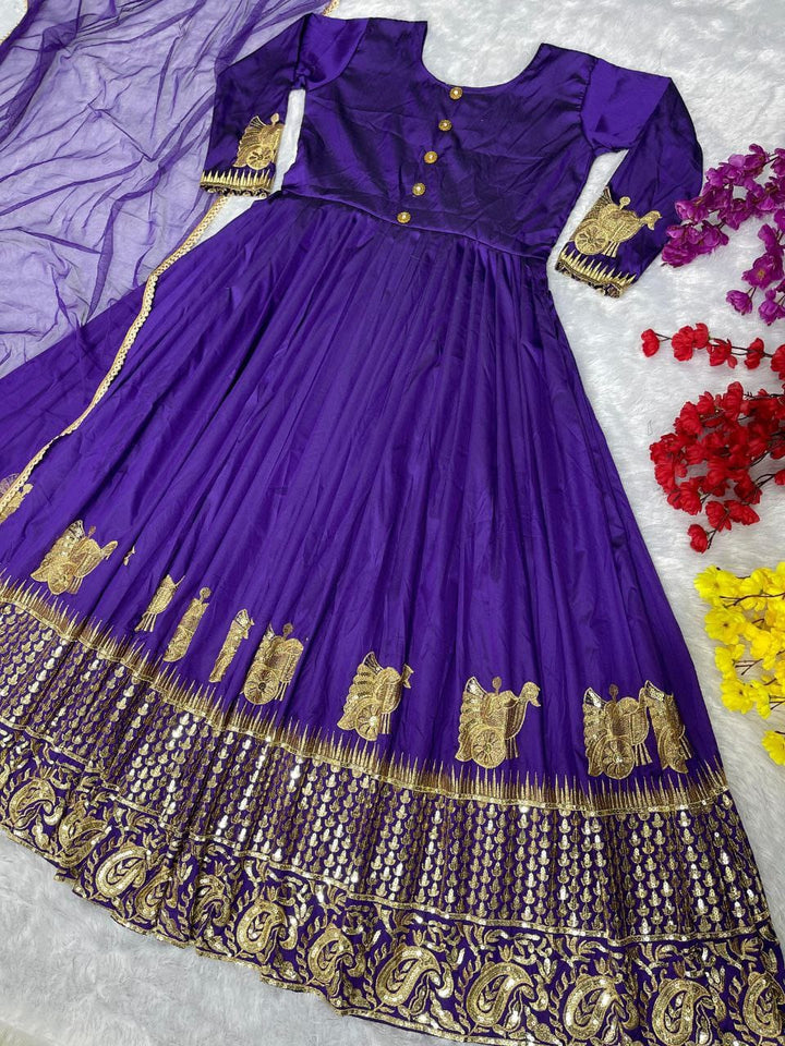 FANCY GOWN WITH  WORK DUPATTA