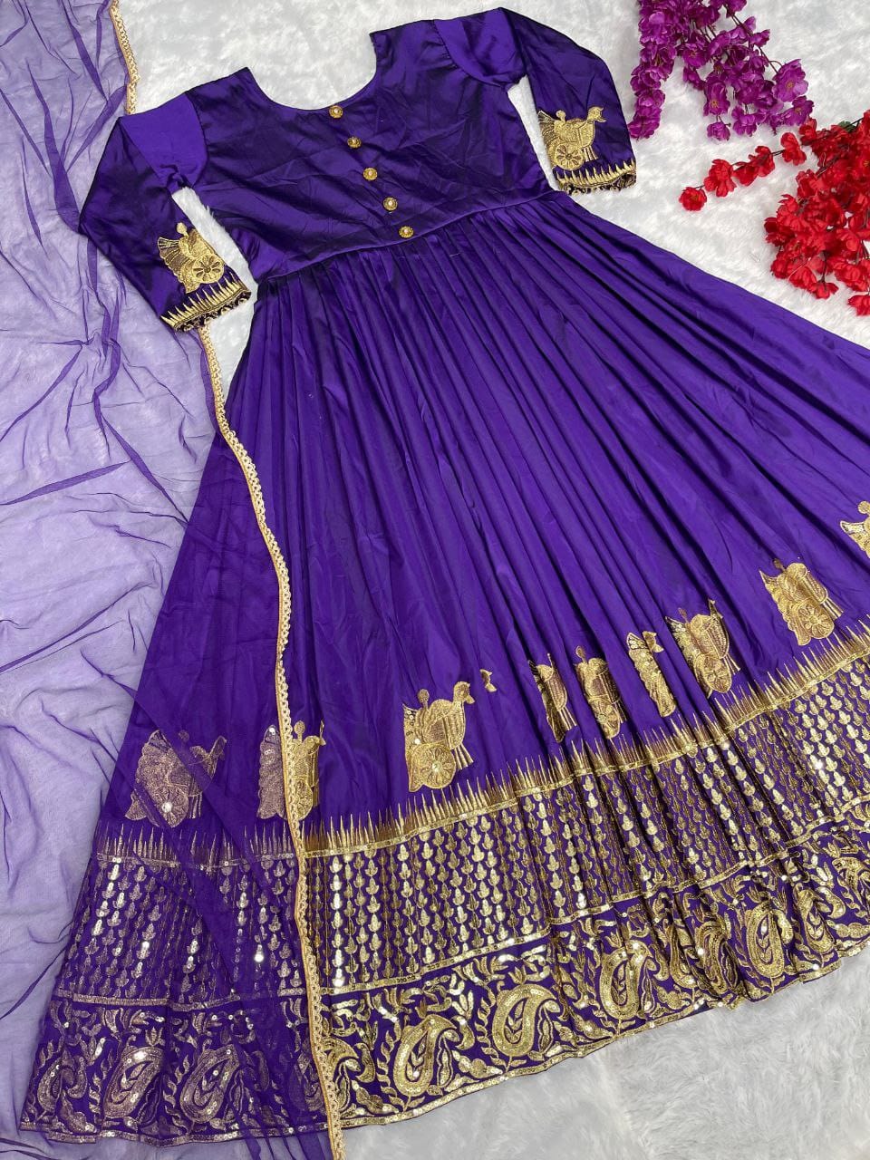 FANCY GOWN WITH  WORK DUPATTA