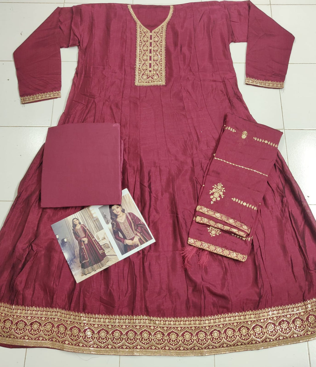 Premium Silk With Sequence Embroidery Work