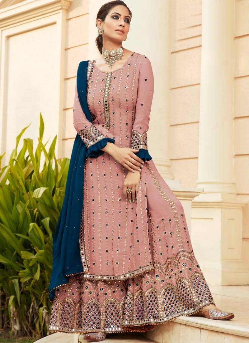 Georgette Salwar Suit Plazzo with Dupatta