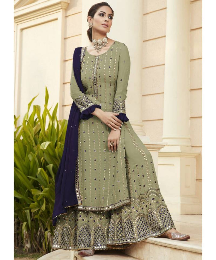 Georgette Salwar Suit Plazzo with Dupatta