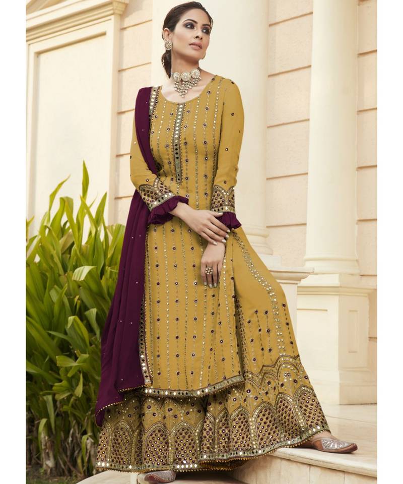 Georgette Salwar Suit Plazzo with Dupatta