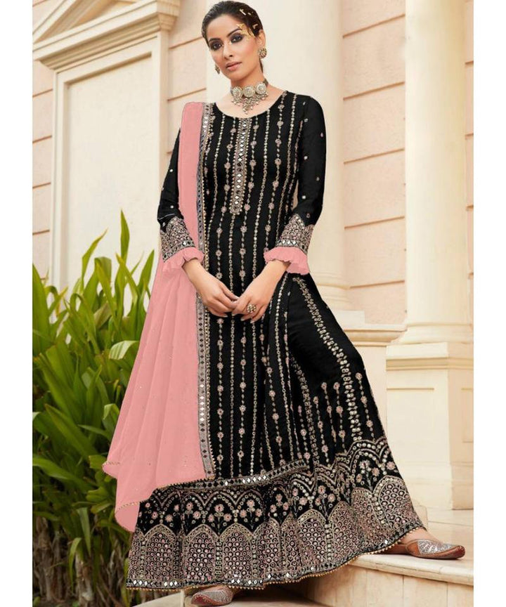 Georgette Salwar Suit Plazzo with Dupatta