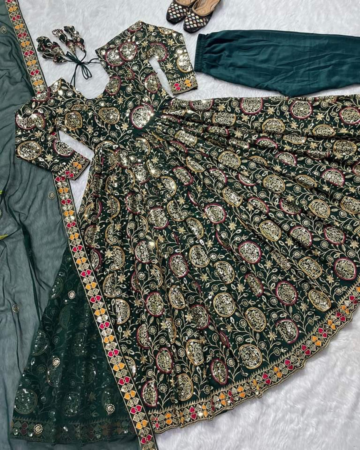 3 Piece Heavy Faux Georgette Anarkali Dress