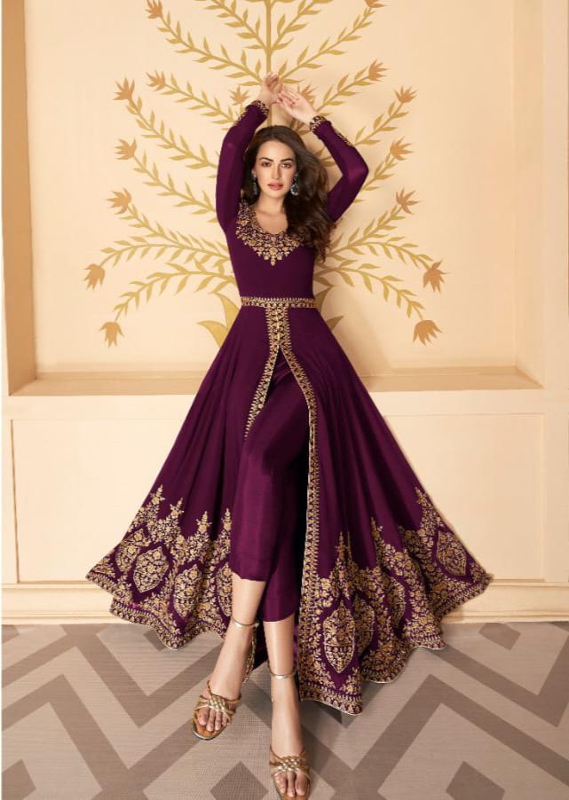 3 Piece Faux Georgette with Embroidery Work Suit