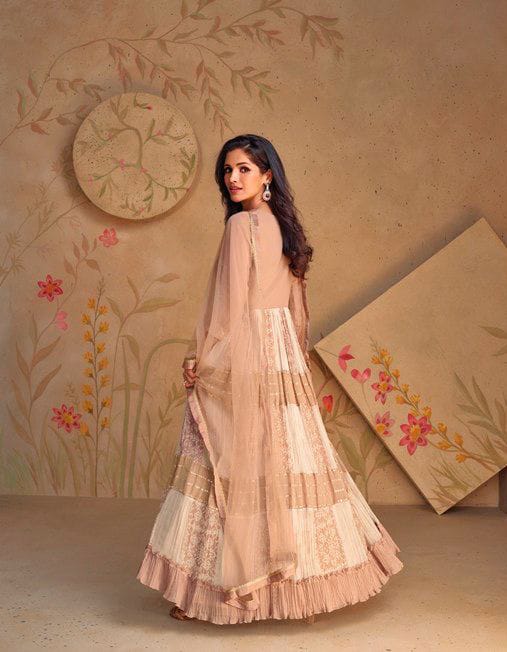 Georgette Embroidered Double Shade Anarkali Gown