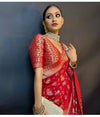 Lichi Silk Jacquard Work Pallu Saree