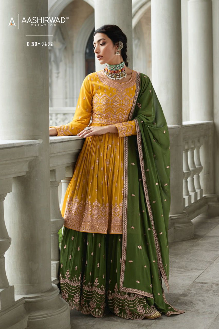 Aashirwad Radhika Luxury Georgette Embroidered Suit