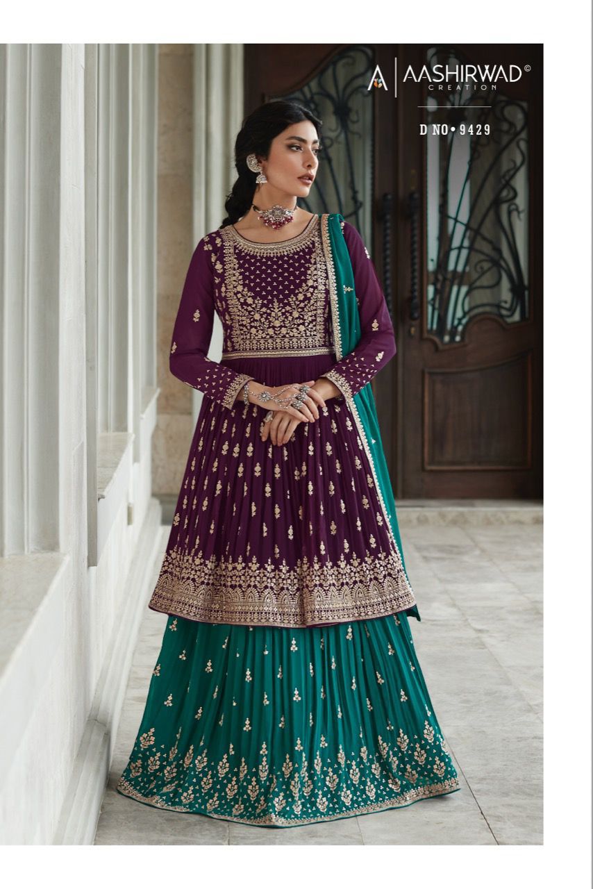 Aashirwad Radhika Luxury Georgette Embroidered Suit