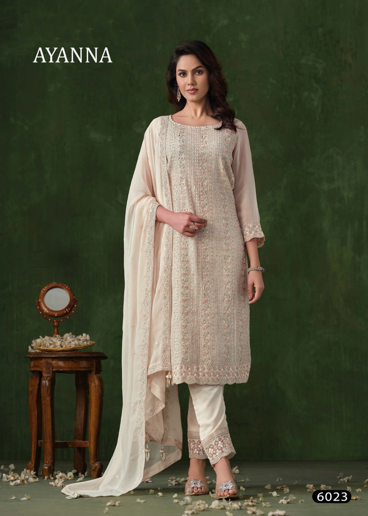 Vippul Rangoli Embroidered Semi-Stitched Suit