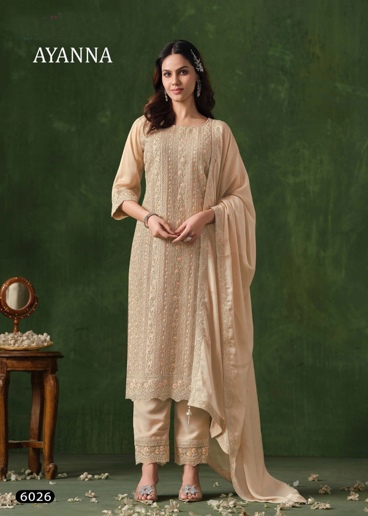 Vippul Rangoli Embroidered Semi-Stitched Suit