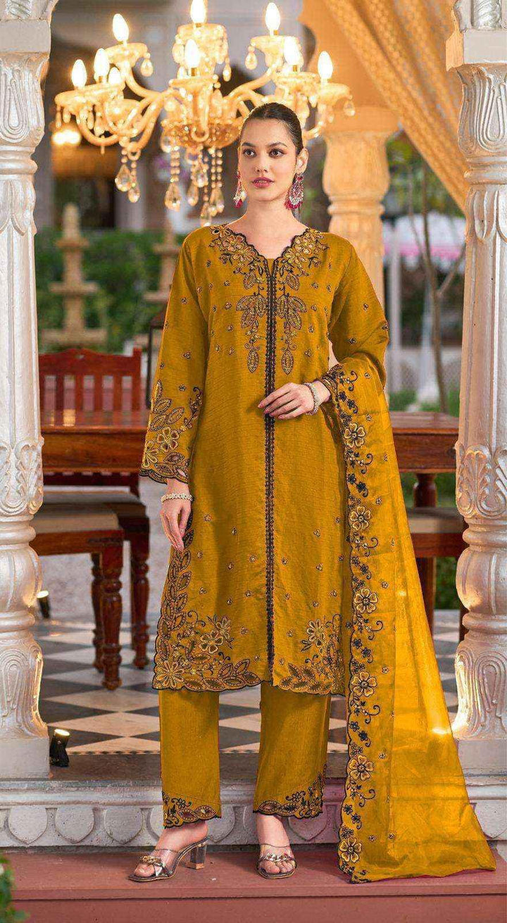 Roman Silk Slub Ethnic Wear Dress