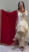 Chinon Silk Top-Bottom and Dupatta Set