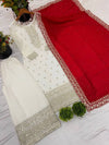 Chinon Silk Top-Bottom and Dupatta Set
