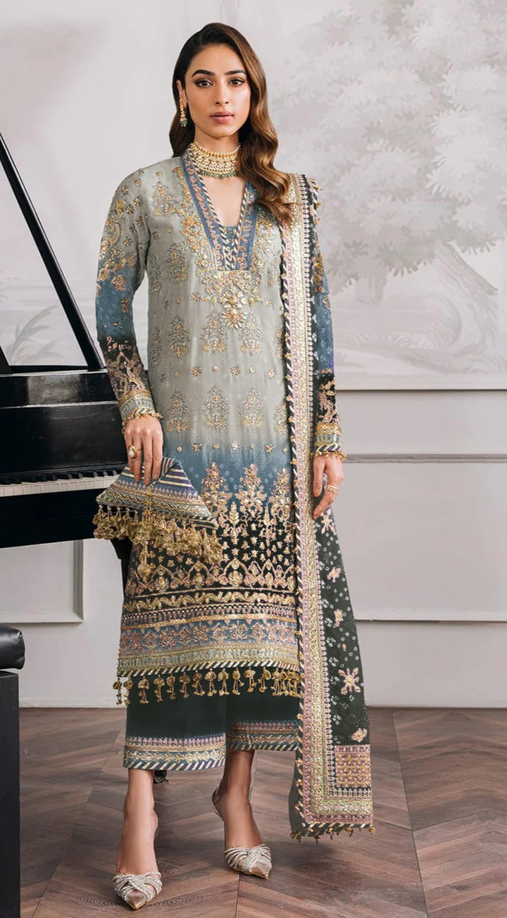 Georgette Traditional Wear Embroidery Work Suit