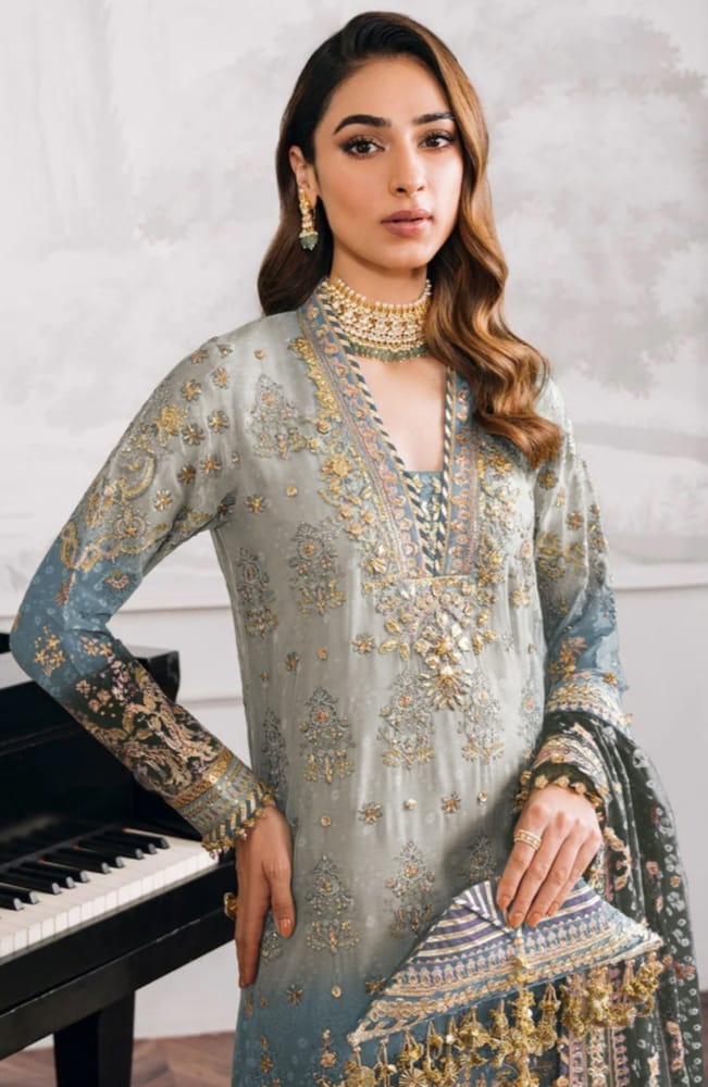 Georgette Traditional Wear Embroidery Work Suit