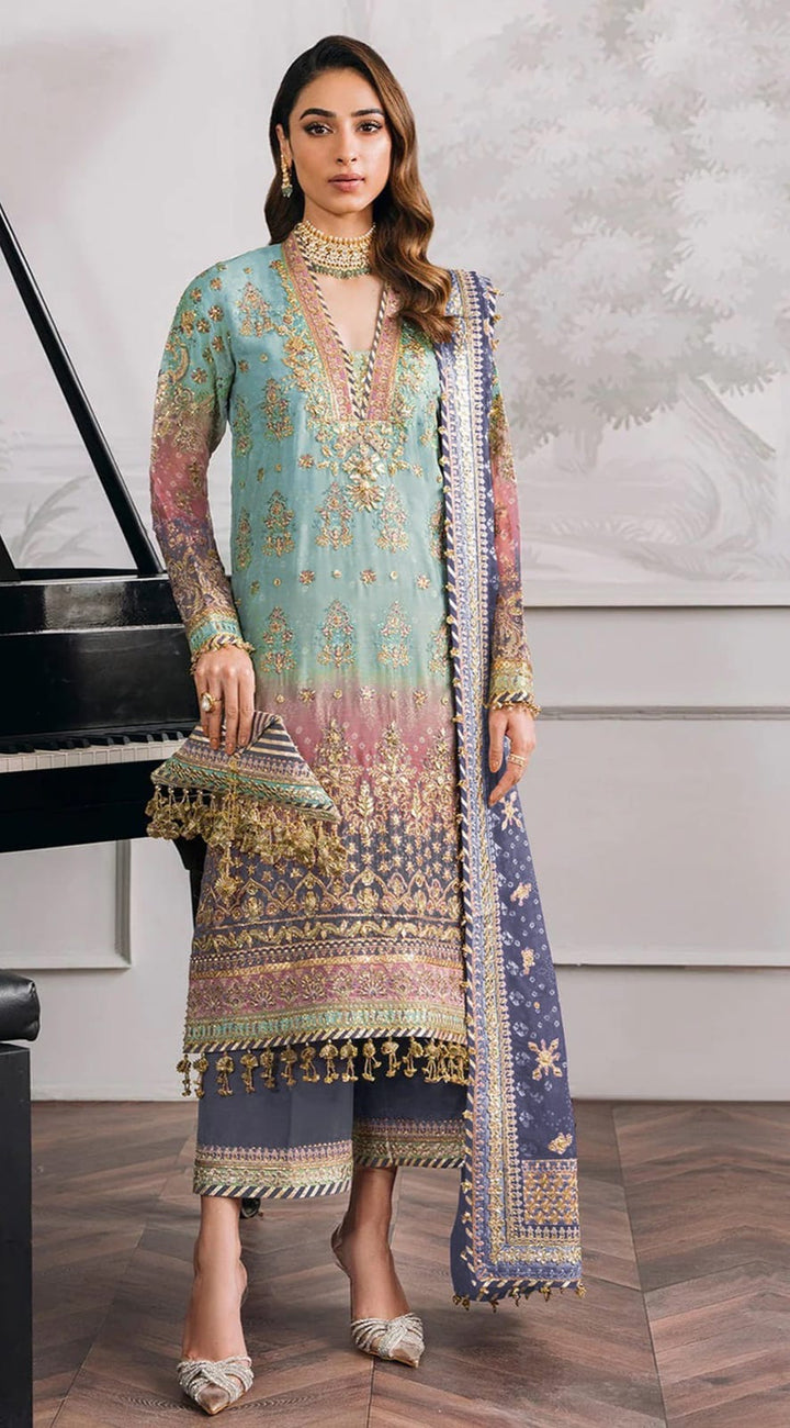 Georgette Traditional Wear Embroidery Work Suit