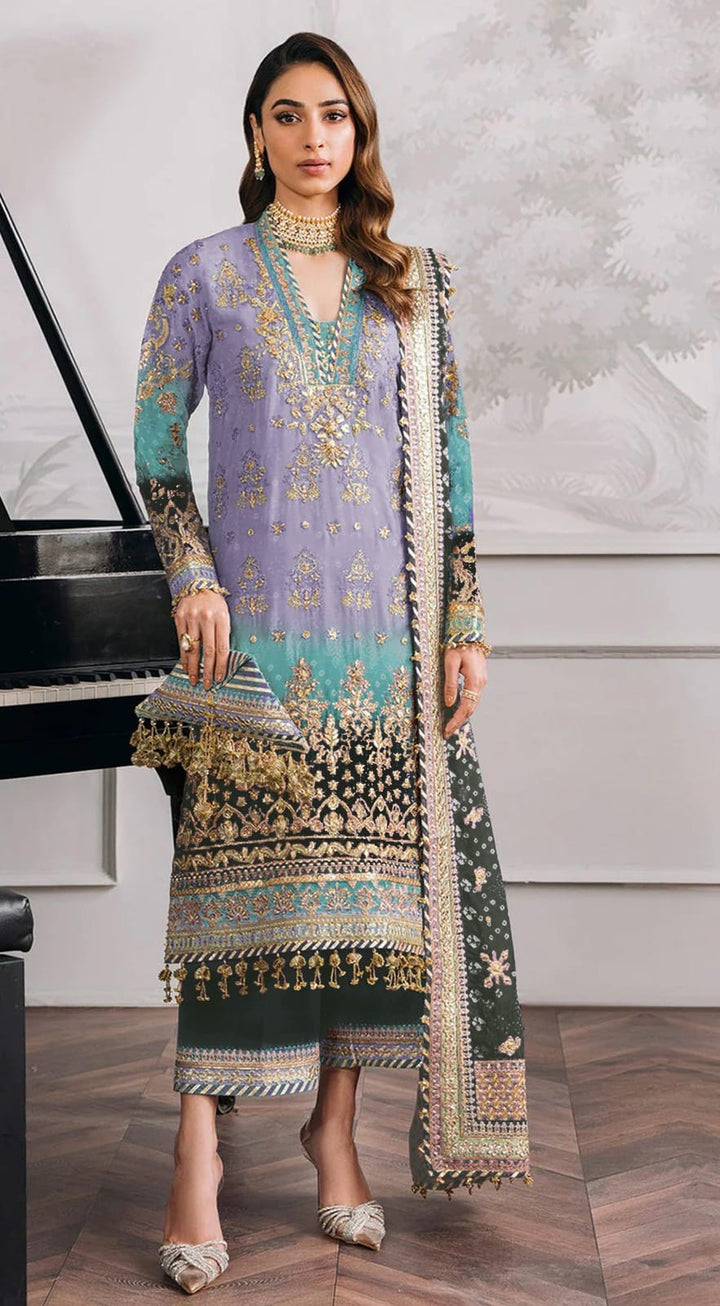 Georgette Traditional Wear Embroidery Work Suit