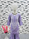 Rayon Embroidered Top & Sharara Set for Kids