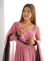 Trendy Colorful Padding Gown Set