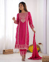 Luxurious Heavy Chinon Silk Suit Set 3pcs