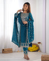 Luxurious Heavy Chinon Silk Suit Set 3pcs