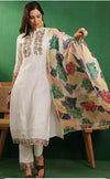 Regal Elegance: Kurti Pant Dupatta Set
