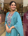 Majestic Reflections: Exquisite Chanderi Kurti Pant Dupatta Set