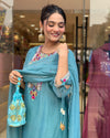 Majestic Reflections: Exquisite Chanderi Kurti Pant Dupatta Set