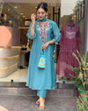 Majestic Reflections: Exquisite Chanderi Kurti Pant Dupatta Set