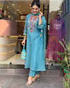 Majestic Reflections: Exquisite Chanderi Kurti Pant Dupatta Set
