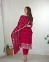 Inaya Bloom – Vichitra Silk Embroidered Set
