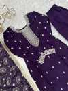 Inaya Bloom – Vichitra Silk Embroidered Set
