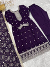 Inaya Bloom – Vichitra Silk Embroidered Set