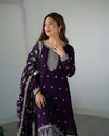 Inaya Bloom – Vichitra Silk Embroidered Set