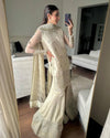 Desirable Fancy Chinon Sequence Embroidered Set